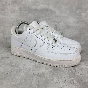 Nike Womens Air Force 1 Low Size 8 All White DD8959-100 Shoes Sneakers EUC